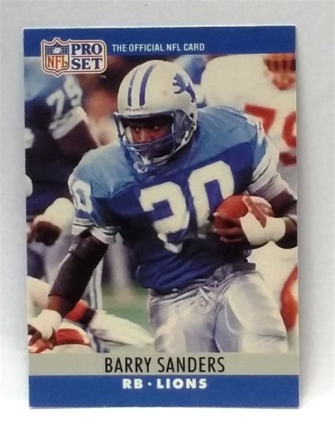 Barry sanders rookie card value - Barry Sanders Rookie Football Trading Cards. Best Selling. Topps 1991 NFL Football Cards Factory Set. (4) $40.00 New. $29.99 Used. 1991 Oklahoma State Collegiate Collection Cards …